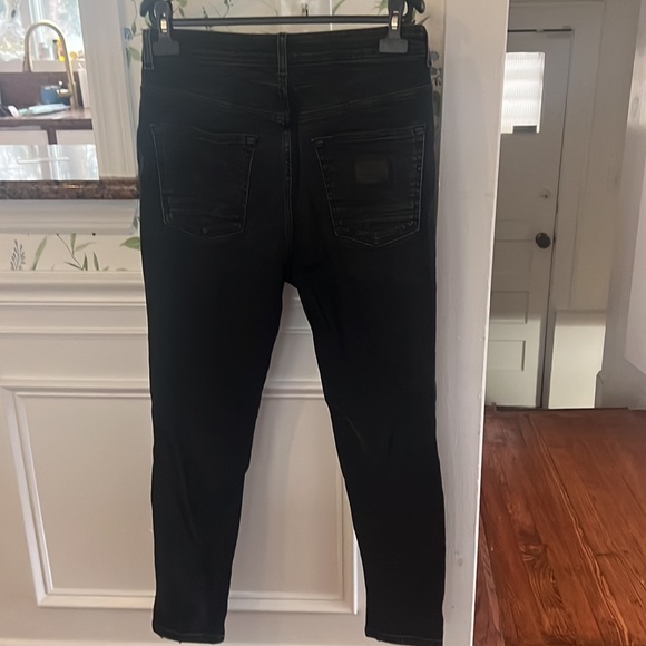 Zara Black Slim ripped jeans with button zipper - Picture 2 of 5